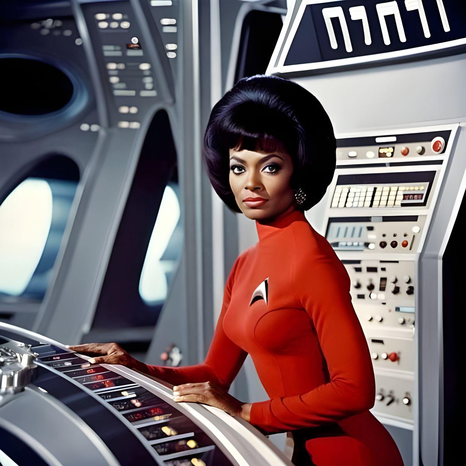 Nichelle Nichols as Uhura on the Enterprise