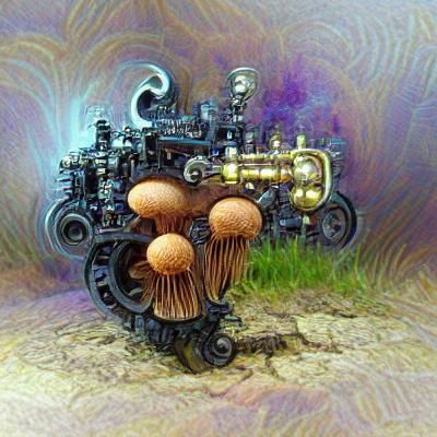 Steampunk Fungi With Omniscient Vision