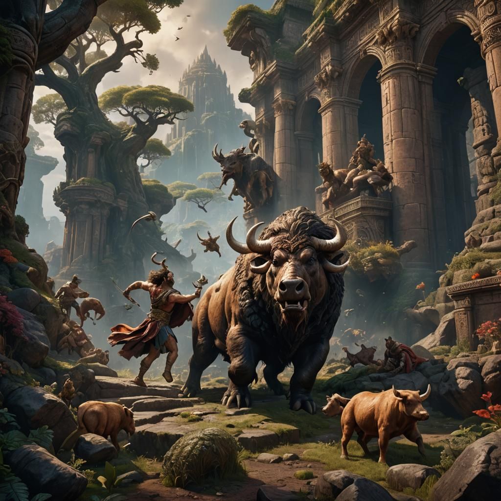 Hercules Captures the Erymanthian Boar