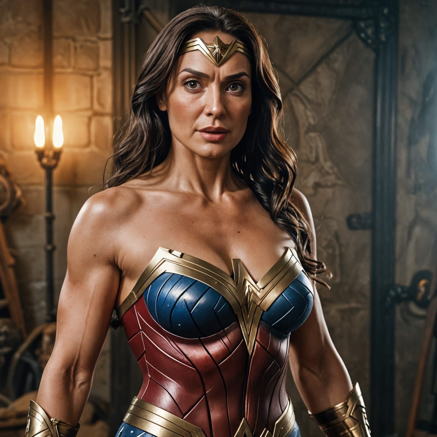 Epic Serbian Wonder Woman in Hyperrealistic 3D