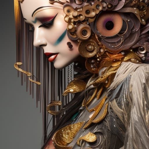 Eldritch Crying Clown in Photorealistic Style