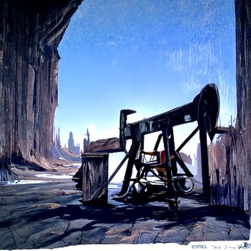 Abstract Oil Painting of Total Emptiness