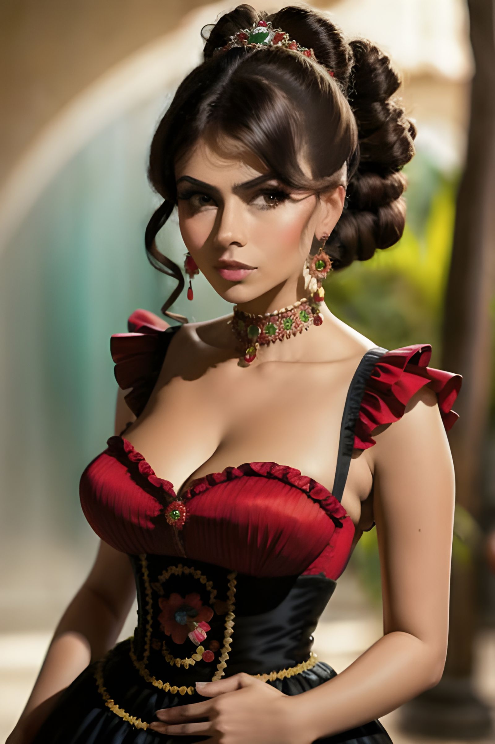 Mexican Senorita in Western RPG Style