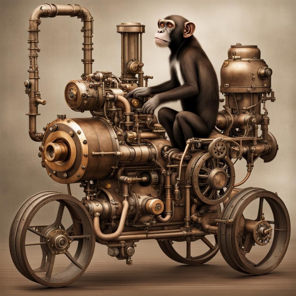 Steampunk Monkeys Inspire Dogs' Mischief