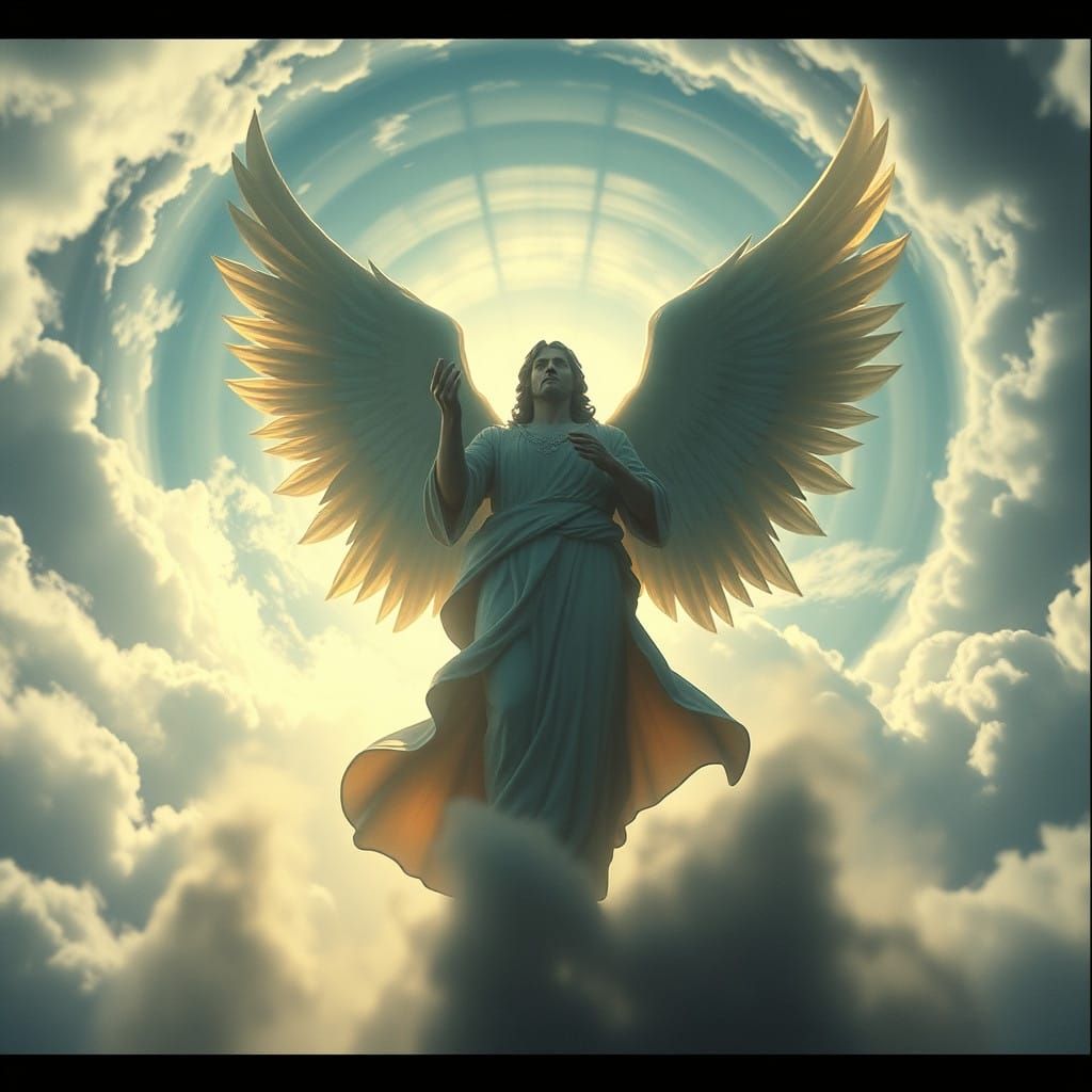 Majestic Angel São Miguel Arcanjo in Heavenly Vortex