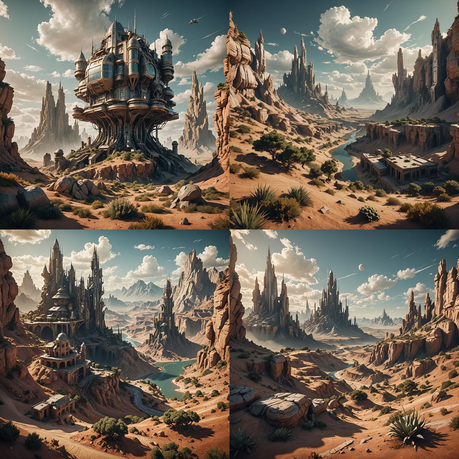 Love Spell in Retrofuturistic 1900s Landscape