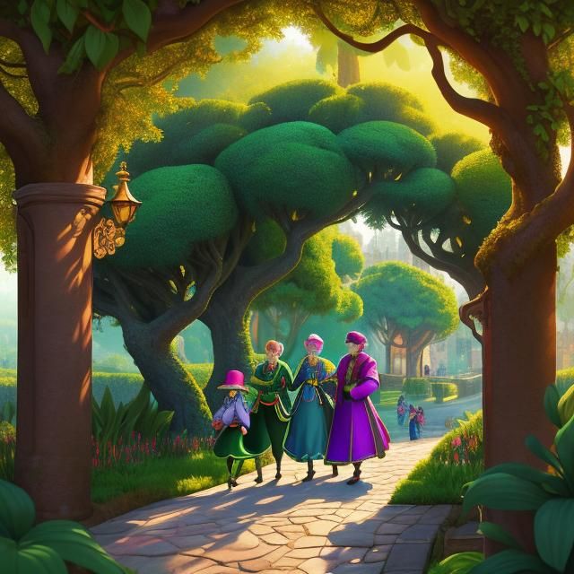 Disney-Style Cosplay Group in Medieval Lucca