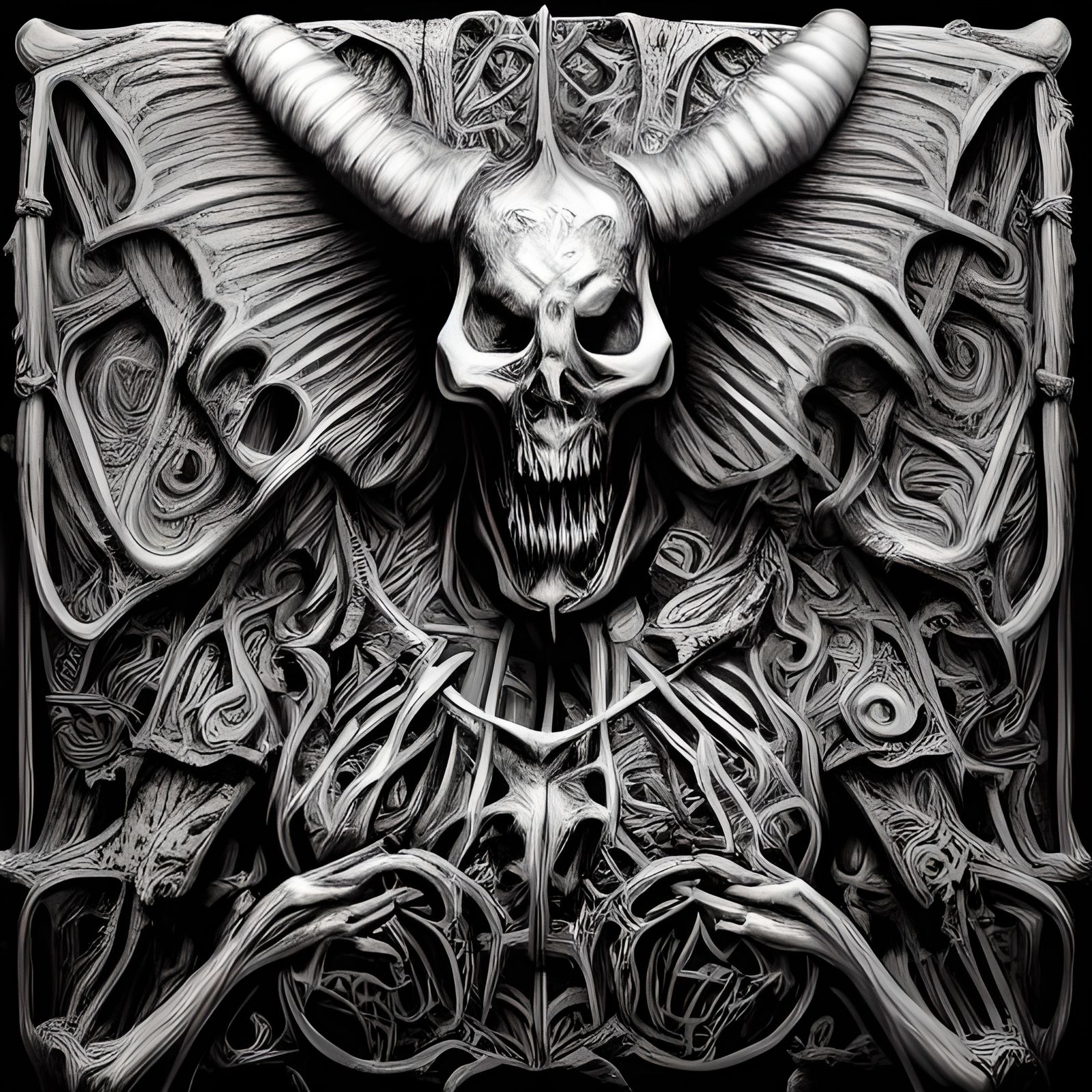 Stone Demon with a Sinister Smile