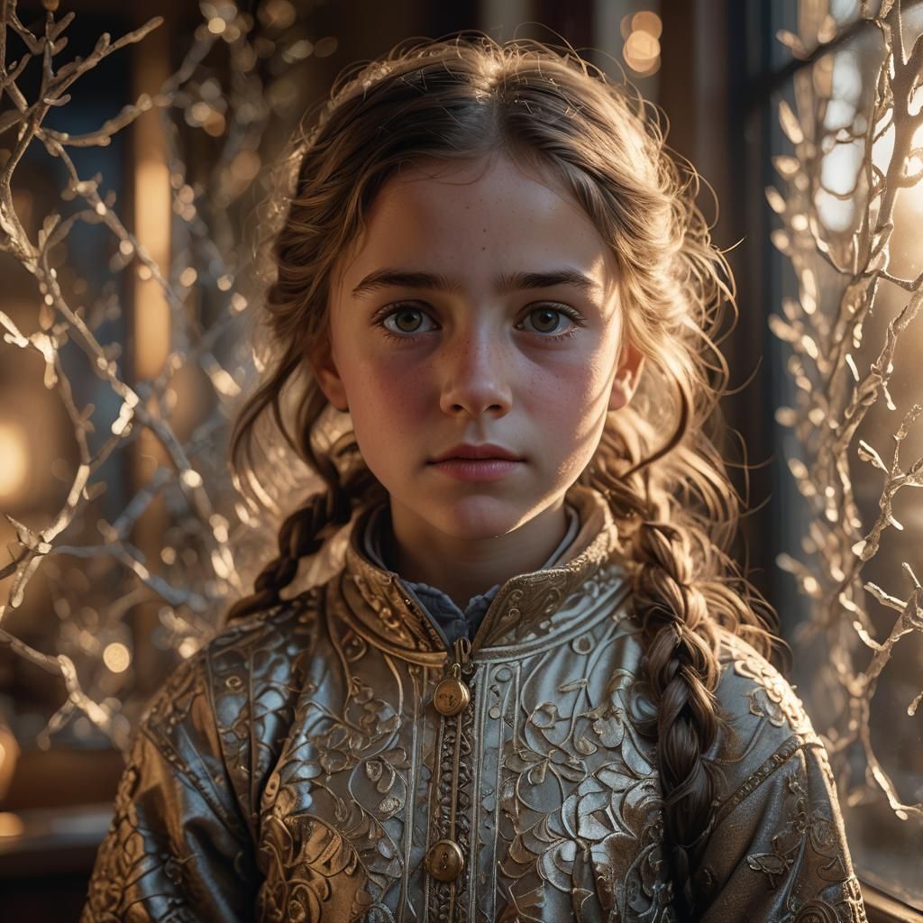 Cinematic Portrait of a Girl in Golden Hour Lighting