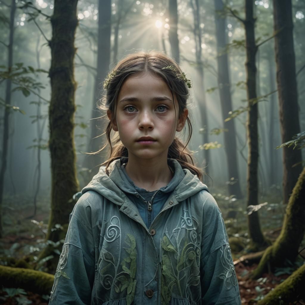 Mystical Forest Portrait with Rembrandt Lighting