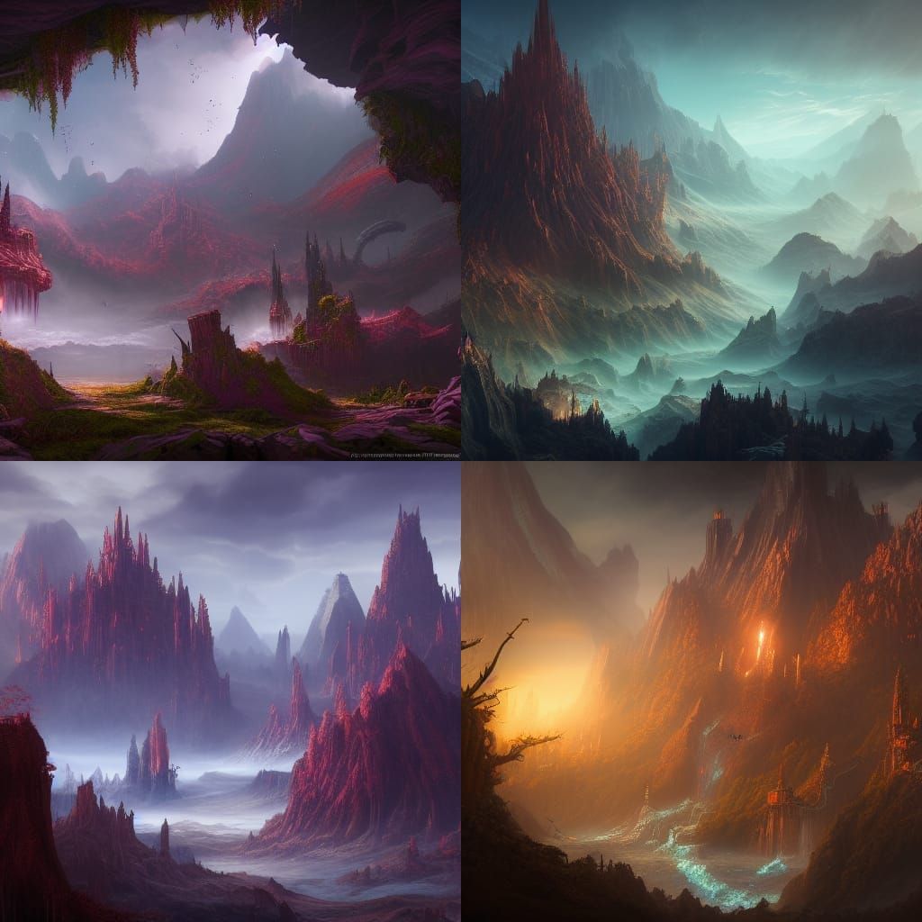 Fantastical Matte Painting in Deep Color