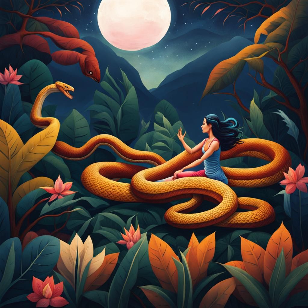 Yoga with a Snake