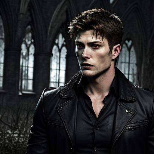 Dean Winchester Vampire Hunt: Dark Gothic Art
