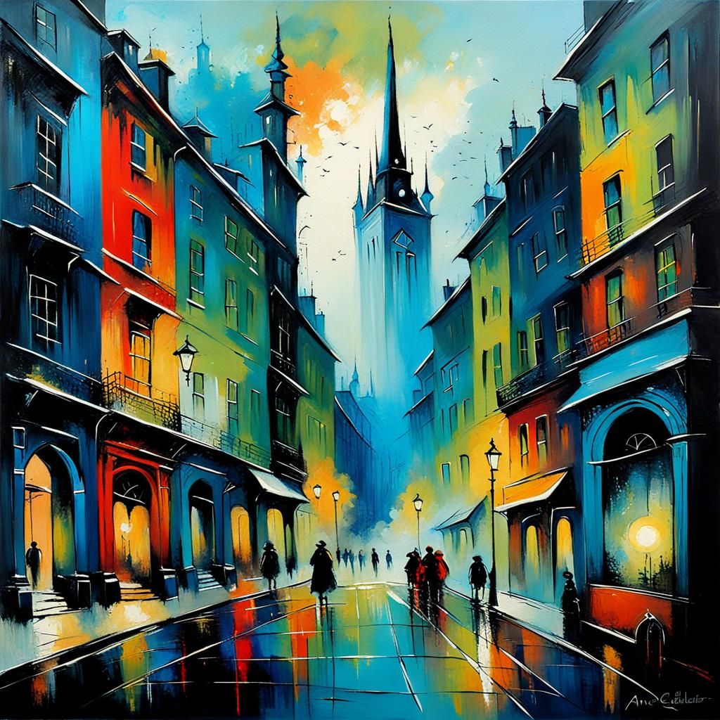 Cityscape in Anne Bachelier Style