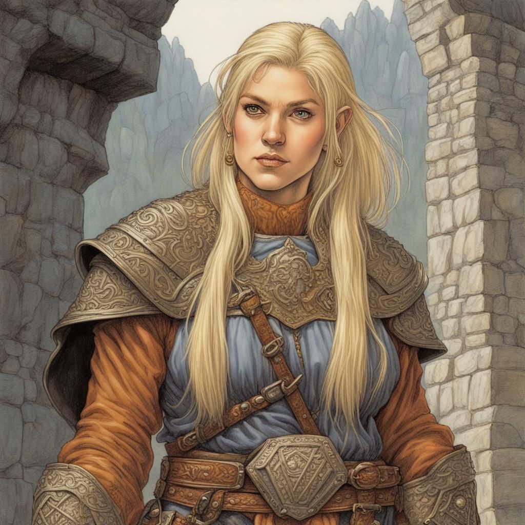 Detailed Fantasy Portrait of a Dwarven Woman