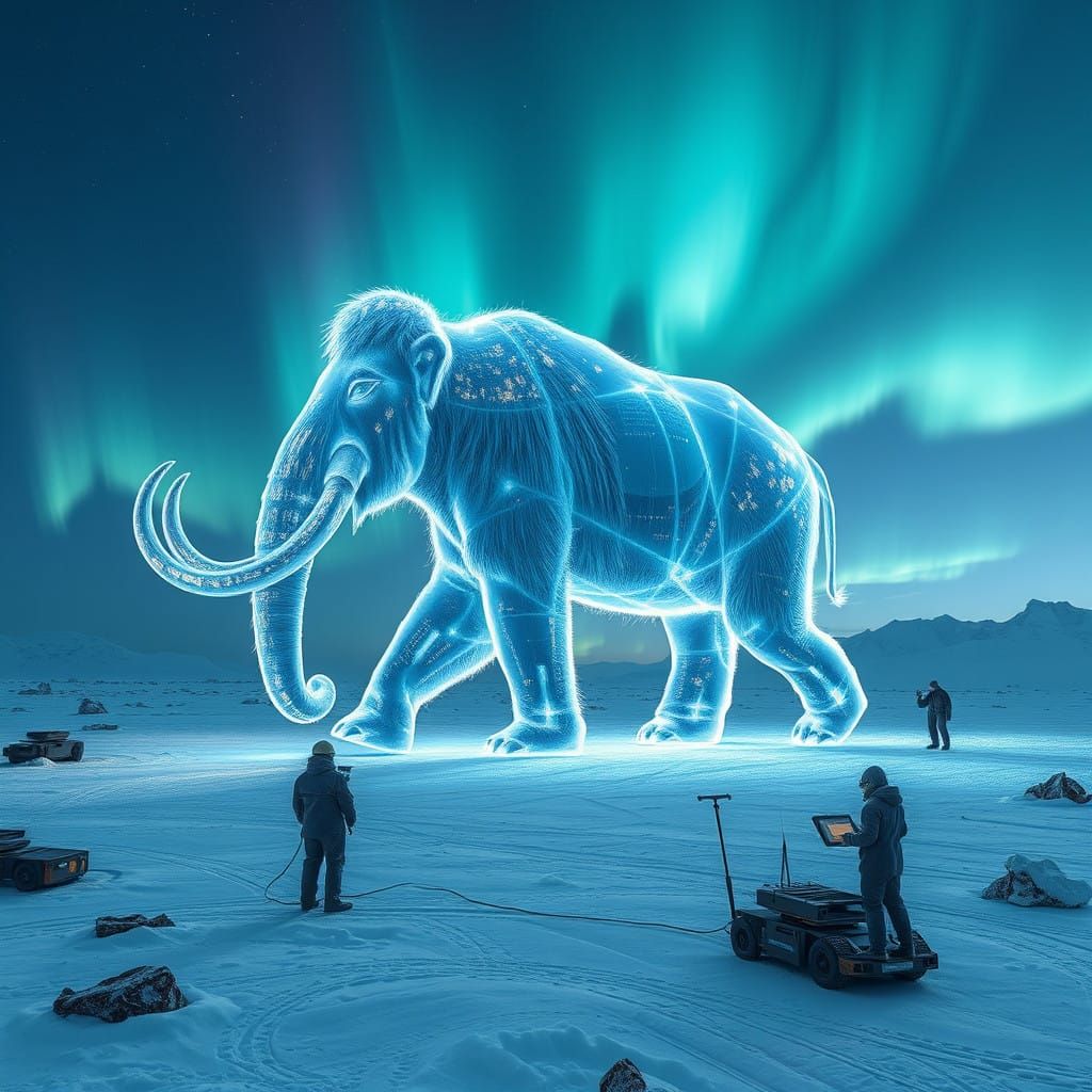 Digital Dreamscapes: Post-Apocalyptic Tundra with Holographi...