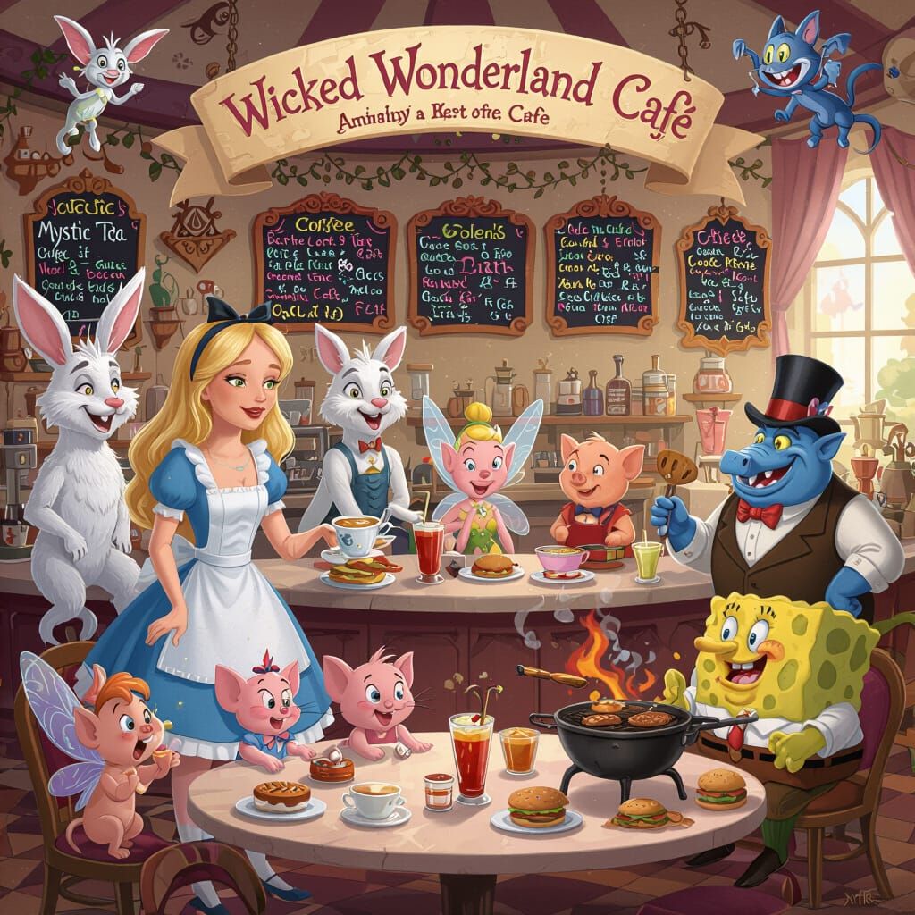 Wicked Wonderland Cafe: Whimsical Characters & Magical Treat...