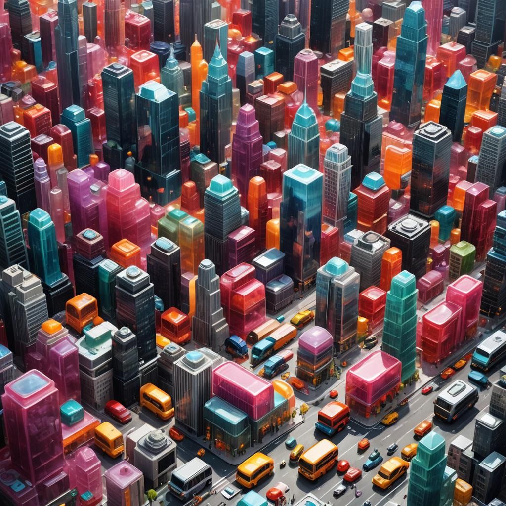 Jelly Cityscape: A Wobbly, See-Through Metropolis