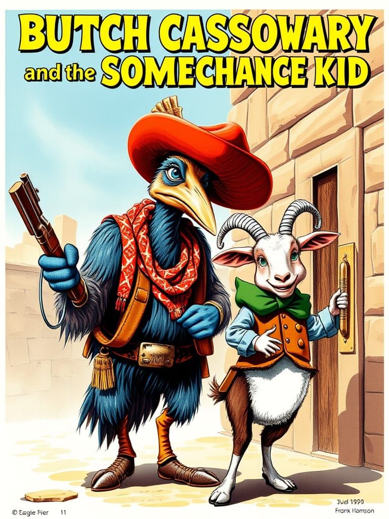 Butch Cassowary and the Somechance Kid: Vintage Movie Poster