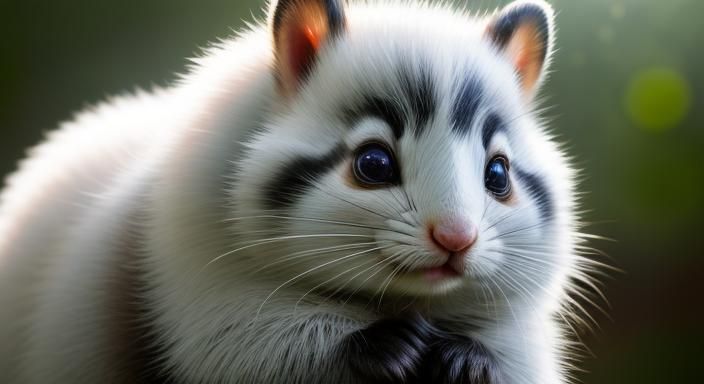 Cute Kitten Panda Squirrel Hybrid Babies in Hyperrealism