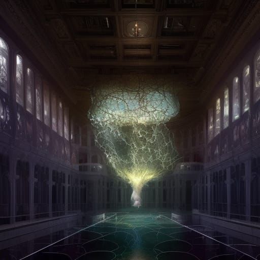 Spectacular Lightning Display in Glass Box, Detailed Matte P...