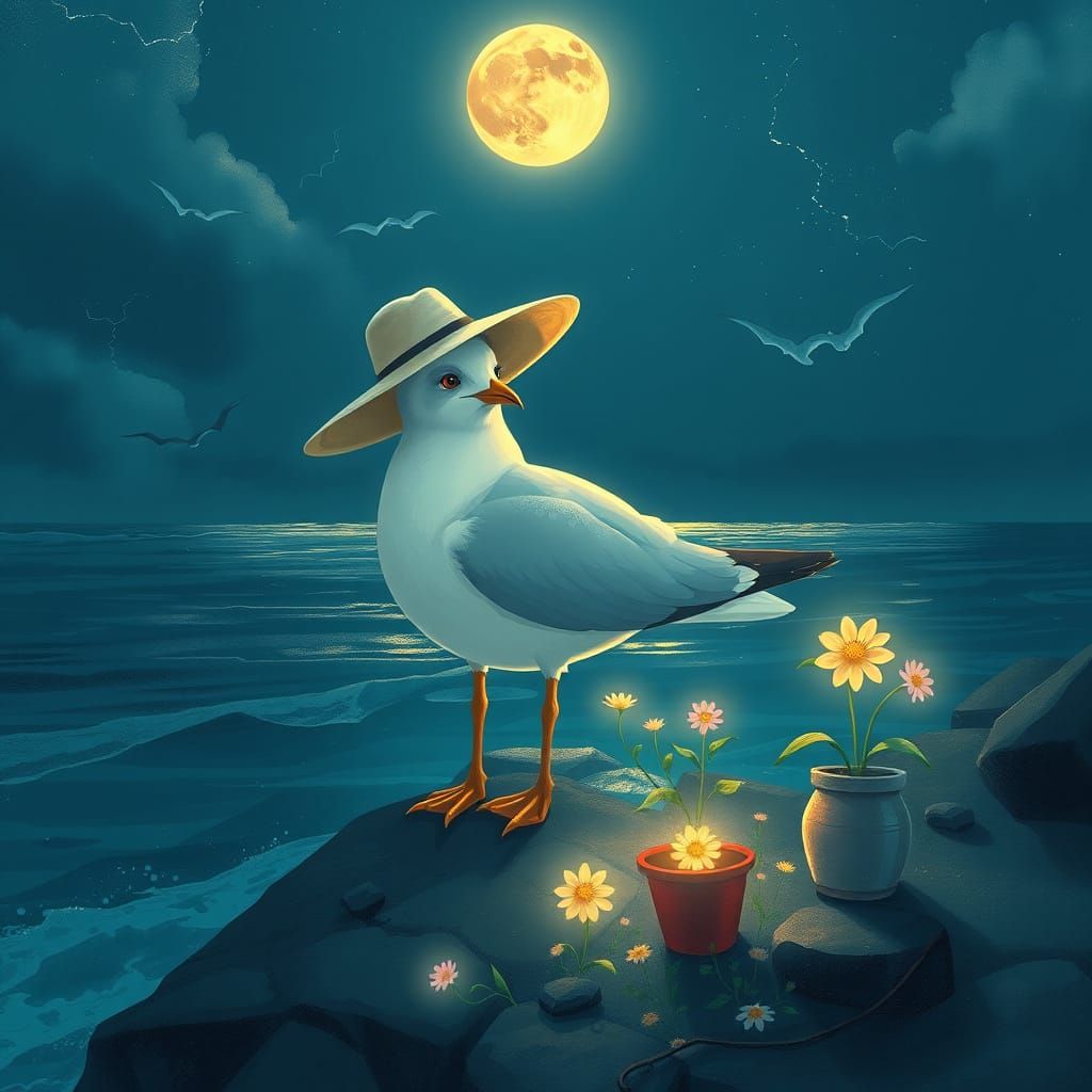 Seagull Amalia Gathers Secrets, Miyazaki Style