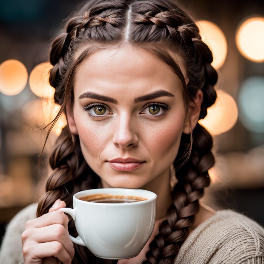 Seductive Geisha in Warm Studio Lighting