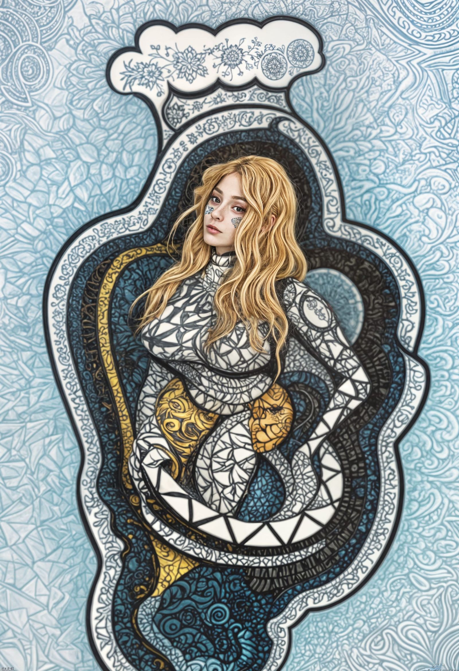 Fractal Woman Emerges: Psychedelic Art Creation