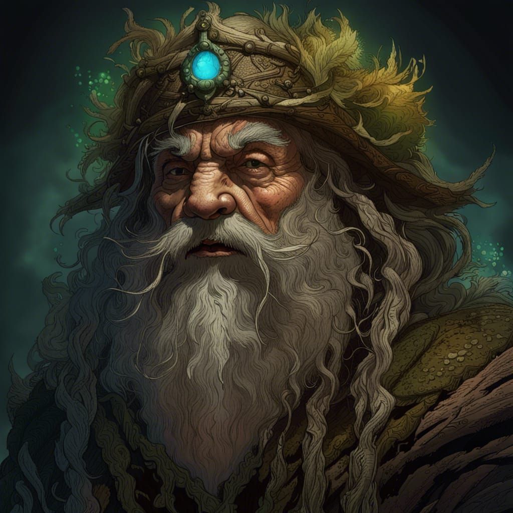 Grizzled Dwarf Ghostly Druid