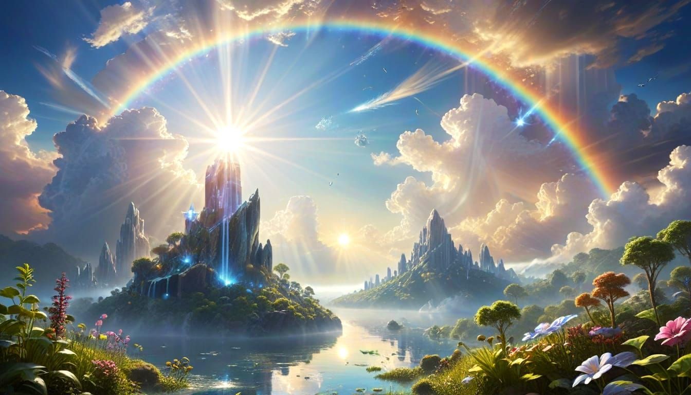 A World of Harmony and Love in Ethereal Light