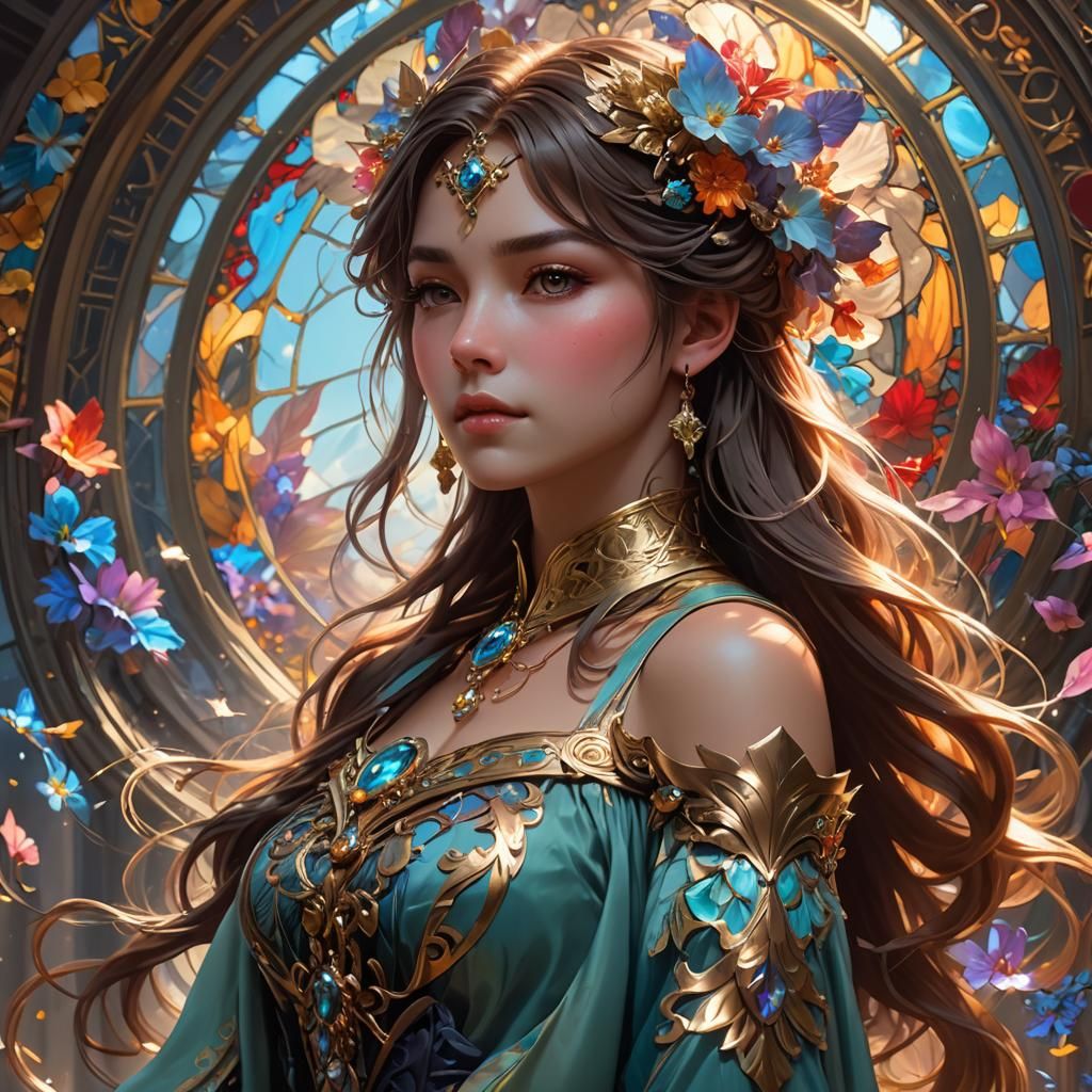 Dream of Love: Hyperdetailed Portrait in Volumetric Lighting