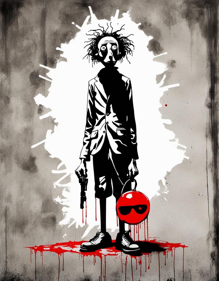 Satirical Anti-War Art in Gritty Black Light