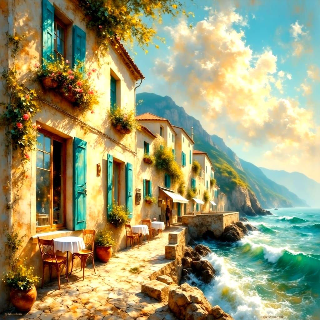 Mediterranean Homes Bask in Golden Afternoon Light