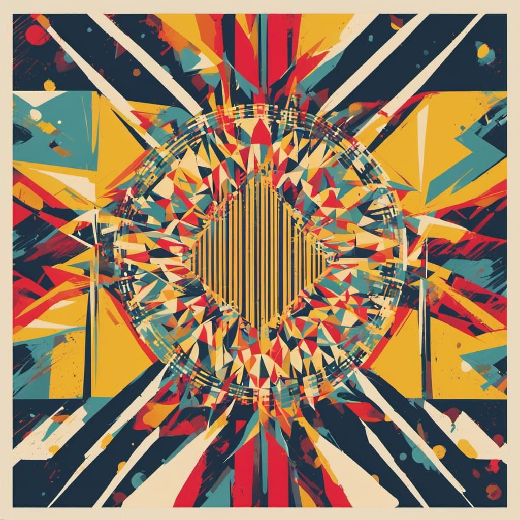 Fireworks in Pop Art Style, Digital 8K