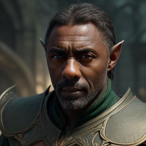 Idris Elba as a Tolkien elf