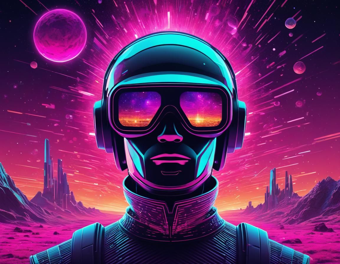 Ethereal Abstract Portrait in a Futuristic Style