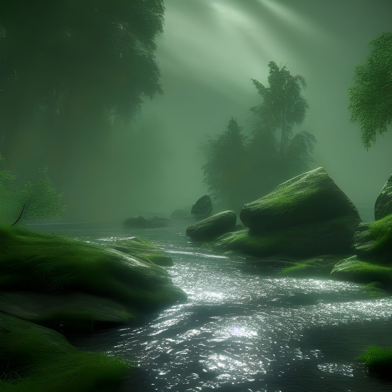 Photorealistic River Lethe: Lost Souls in 8K
