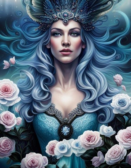 Hyperrealistic Goddess with Volumetric Lighting and Rich Col...