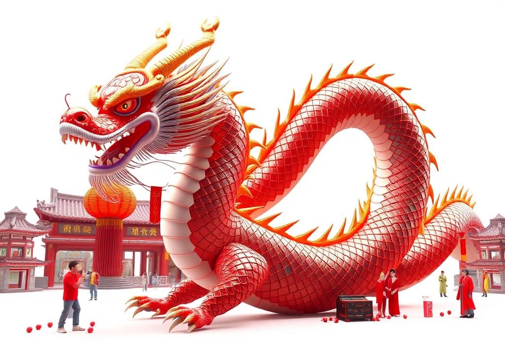 Chinese New Year Dragon in Hyper-Realistic Detail