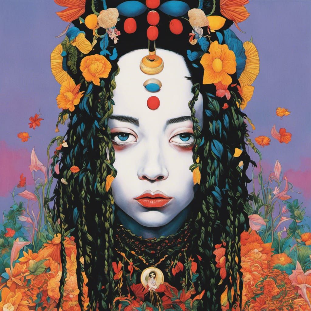 Adam Duritz Pop Art Portrait in Bauhaus Style