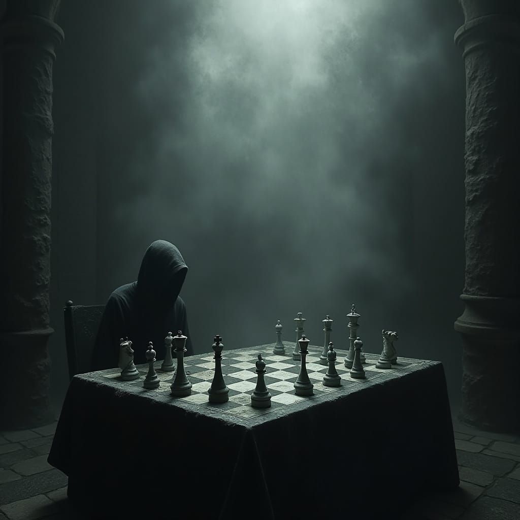 Existential Nihilism in a Mysterious Chessboard Landscape