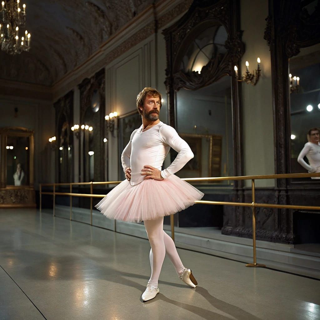 Chuck Norris as a ballerina
