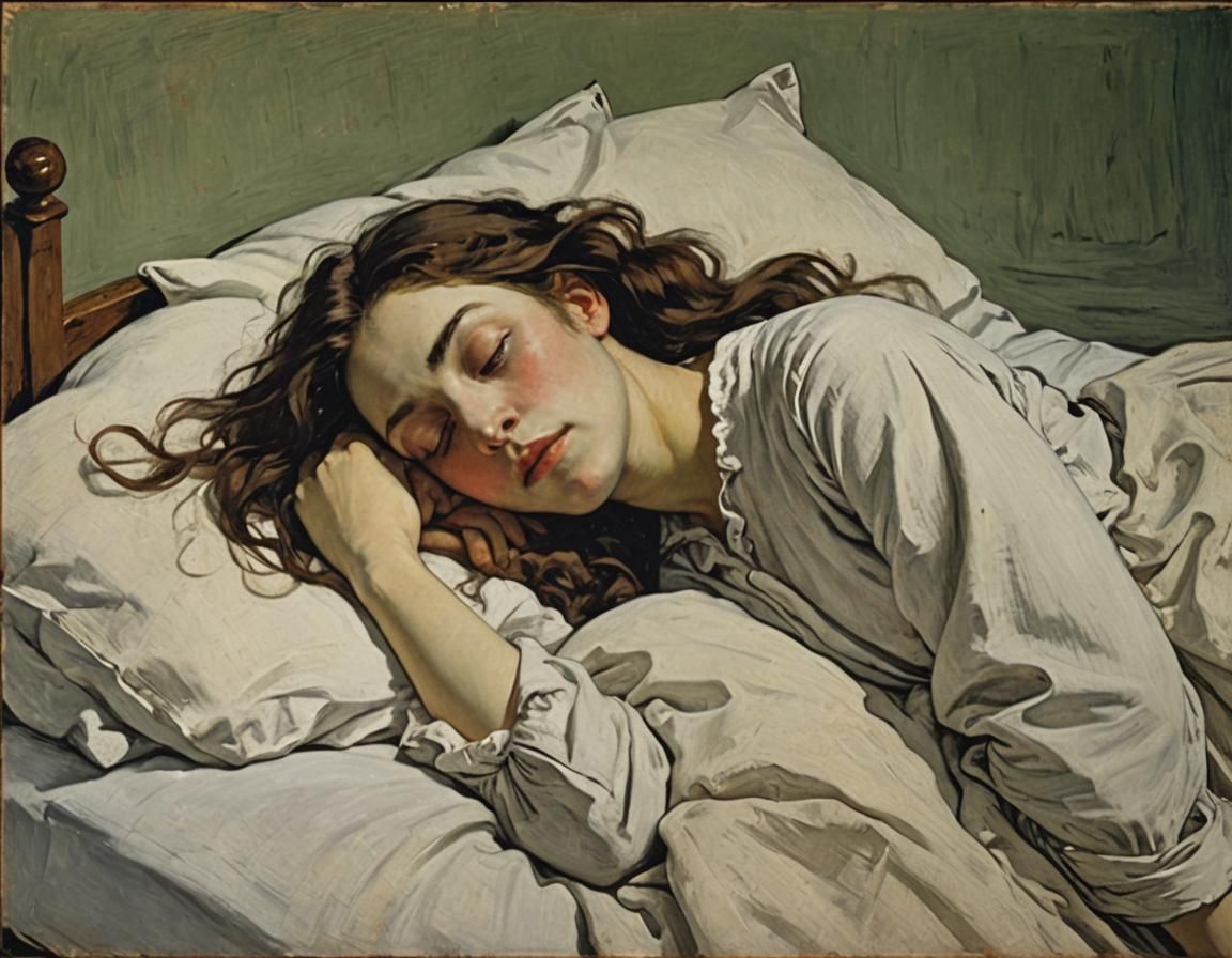 Woman Sleeping: Realistic Intimate Art