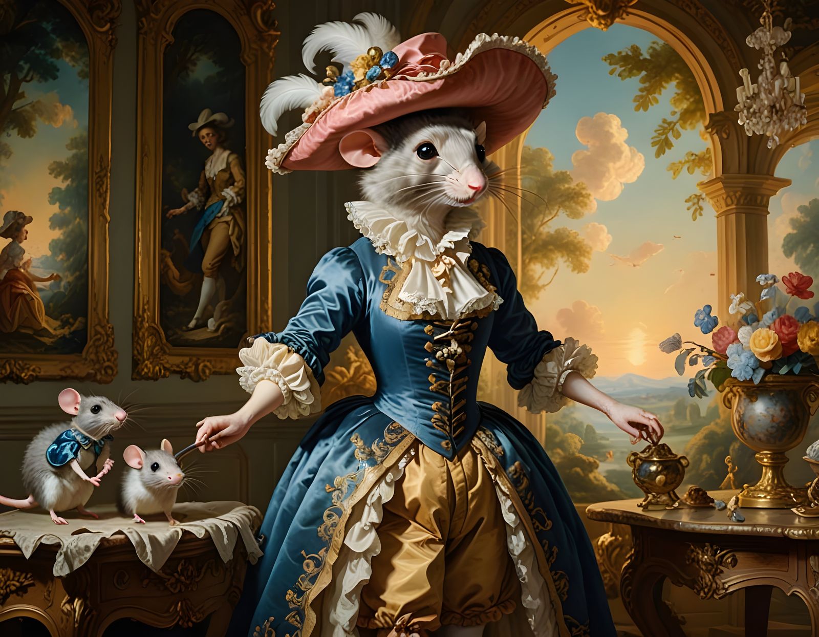 Majestic Mouse in 18th-Century French Aristocracy Style