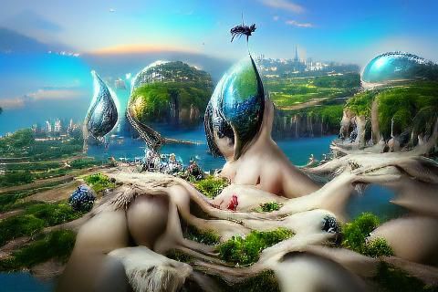 Surreal Alien Fantasy Landscape