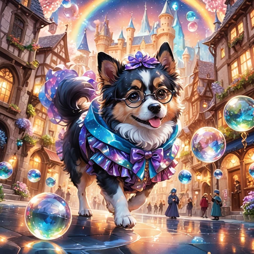 Manga Dog Magic Student in Glass City