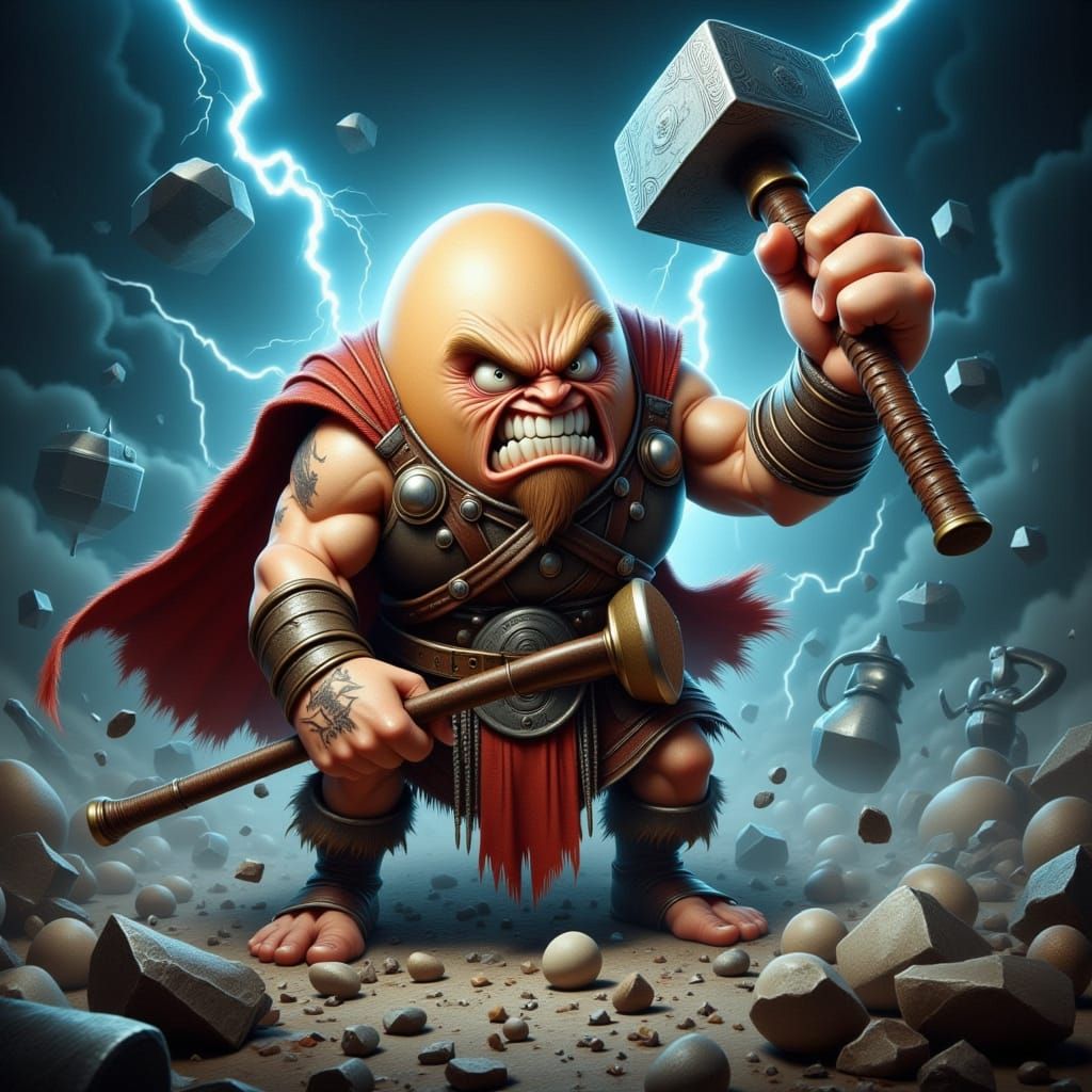 Thor: The Angry Egg Viking God of Thunder