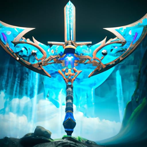 Breath of the Wild's Master Sword: Detailed Matte Painting