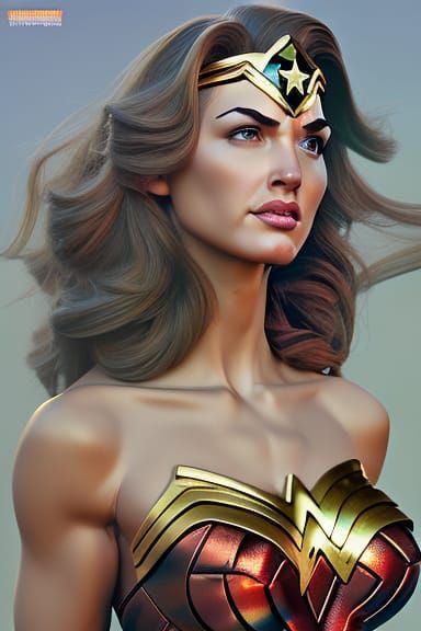 Wonder Woman: Detailed 3D Digital Art
