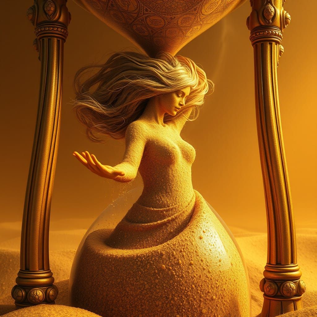 Ephemeral Hourglass Siren in Golden Sand